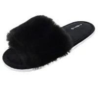 Туфли домашние женские открытые HR942-004-1 (черный,39 (QR)) Черный - фото