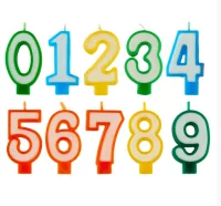 Свеча "Цифра 2"/32 два цвета арт. С-00-91  - фото