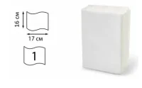 Салфетки для диспенсера 16*17см 1-слойные, 200шт Белый - фото