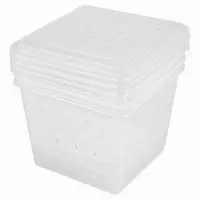 Комплект контейнеров для заморозки "Asti" квадратных 1,0л х 3 шт. (бесцветный) Бесцветный - фото