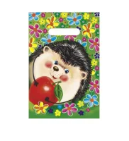 ТЦ100шт Сумка-пакет 20*30/30мкм проруб. ручка Ёжик ПВД Разноцветный - фото