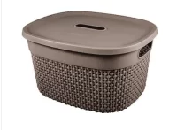Корзина для хранения с крышкой OSLO 6л шоколадный мокко, арт. PT133111015 Мокко - фото