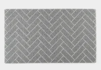 Коврик придверный Доляна «Лофт», грязезащитный, вырезной, 45×75 см, серый, 4684404 Серый - фото
