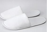 Тапочки Стандарт Флис (Закрытый комбинированный мыс, Эва 3мм, 42 размер), 1 пара, арт. НФ-00000008 Белый - фото