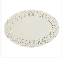 Салф. кружев. овальн. 35см*27см 1/10 белая (1,5"х14")  Белый - фото
