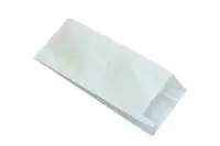 Пакет бумажный белый с v-дном, со складкой французский Хот-Дог, 70*30*190мм, 100шт Белый - фото