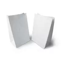 Пакет бумажный 120*80*330мм белый с дном, 100 шт Белый - фото