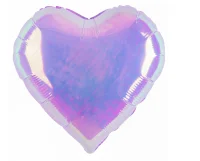 Шар (18''/46 см) Сердце, (надув воздухом), Сиреневый, Хамелеон, 1 шт. в уп.  - фото