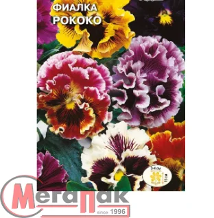 цветок Фиалка Рококо (вид: Витрокка,кружевная смесь цветов) (Евро, 0,05)  - фото