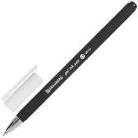 Ручка гелевая BRAUBERG Matt Gel, ЧЕРНАЯ, корпус soft-touch, 12шт в упаковке Черный - фото