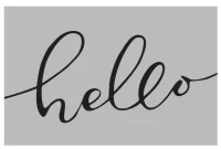 Коврик придверный Dekorelle LAPSHA 125 Hello, 40X60см, 120125 (серый) Серый - фото