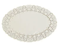 Салф. кружев. овальн. 27см*19см 1/10 белая (7,5"х10,5")  Белый - фото