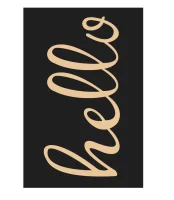 Коврик придверный Dekorelle LAPSHA 168 Hello, 40X60см, 120168 (черный) Черный - фото