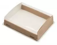 Коробка карт с пласт.кр. 185*140*55 ECO OpBox 1000 Коричневый - фото