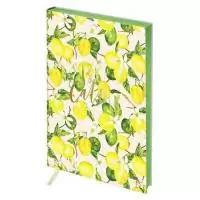 Записная книжка А5 80л ЛАЙТ, кожзам, Greenwich Line "Vision. Lemon", тон блок, цветной срез  - фото