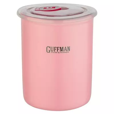 Керамическая банка с крышкой Guffman маленькая, розового цвета 007 Розовый - фото