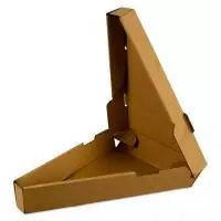 Коробка для пиццы 25,5*25,5*4см треугольная, 50 шт Коричневый - фото