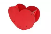 Ящик для цветов "Сердце" 22,3*9,1*17 см, цвет красный Красный - фото