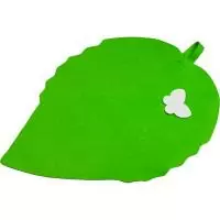 Коврик для сауны Лист "Банные штучки" войлок 100% Зеленый - фото