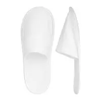 Тапочки Бизнес Махра (Закрытый мыс, Эва 5мм 42 размер) 1пара Белый - фото