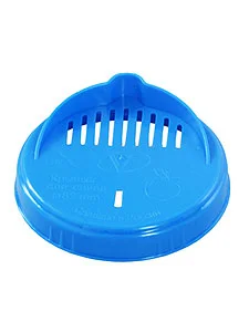 Крышка п/э сливная винтовая д.82 цветная  - фото