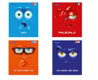 Тетрадь А5 96л. BRAUBERG гребень, клетка, обложка картон, Insight (микс в спайке), 404424 Микс - фото