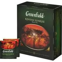Чай "Greenfield" Kenyan Sunrise черный , 100 пакетиков  - фото