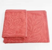 Полотенце Флора 70*130, 440г/м2, персиковое эхо  - фото