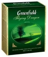 Чай "Greenfield" Flying Dragon зеленый, 100 пакетиков  - фото