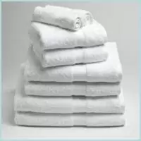 Полотенце махровое 470 г/м2  50*100 отбеленное тип "Гостиница"  - фото