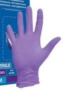 Перчатки из фиол/син.нитрила б/прис. S (100шт)(10,20)  ндс 10% Фиолетовый - фото