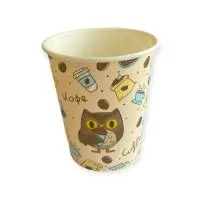 Стакан бумажный 350мл для горячего Совы D90 50шт Разноцветный - фото