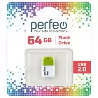 Карта памяти Perfeo USB 64GB M04 Green PF-M04G064  - фото