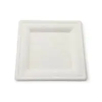 Тарелка эко квадратная 20*20 1/50 (20), Р303 Белый - фото