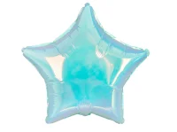 Шар (18''/46 см) Звезда, (надув воздухом), Голубой, Хамелеон, 1 шт. в уп. Голубой - фото