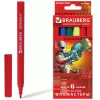 Фломастеры BRAUBERG Star Patrol 6 цветов  - фото