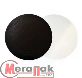 Подложка усиленная круглая d300мм черная/серебро  толщина 1,5мм 1/10 Черный - фото