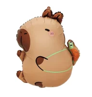 Шар фольга Falali (25''/64 см) Фигура, Капибара с черепашкой, 1 шт (3) , Воздушные шары Коричневый - фото