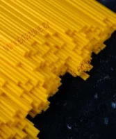 Соломка 6*180 ДВОЙНАЯ  Coffee-stick 1/25 желтая Желтый - фото