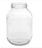 Стеклобанка 3000мл. винтовая д.82мм, арт. 00-00000836, 1/6 Прозрачный - фото