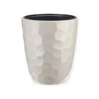 Кашпо МОЗАИКА  D340мм H 390мм 19,5л со вставкой 9л  Кремовый М 3409 (1) Кремовый - фото