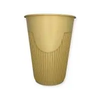 Стакан для горячего 350мл Д90 полипропиленовый 10шт (Крафт)  Бежевый - фото