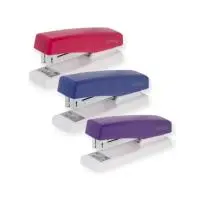 Степлер  Hatber -Matrix- №24/6,26/6 Пластиковый 20л 100 скоб захват 55мм Два типа скрепления Ассорти Микс - фото