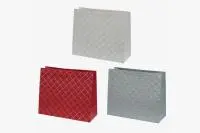 Пакет подарочный бумажный с ручками 26*32*12, арт. L432 Люкс однотон.  - фото