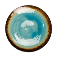 Тарелка d=20 см,каменная керамика "2022 Spider Silk-Blue" Голубой - фото