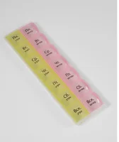 Таблетница-органайзер «Неделька» ONLITOP, русские буквы, утро/вечер, 14 секций, цвет МИКС, 4103904 Разноцветный - фото