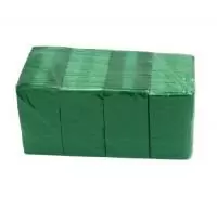 Салфетки бумажные 33*33см двухслойные зеленые 1/8 сложение, 200 шт Зеленый - фото