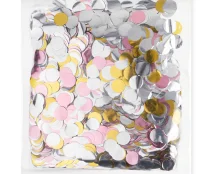 Конфетти фольга Круг, Голубой микс, Металлик, 1 см, 50 г.  - фото