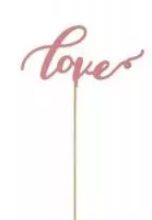 Топпер "Love" розовый15см Розовый - фото