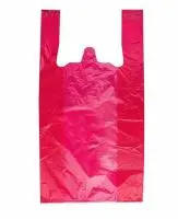 Майка-пакет 43*10*80 18мк 1/100 вишневая Красный - фото